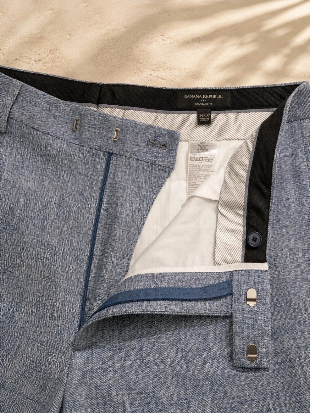 Banana Republic Linen Blend Standard Fit Trousers 36x32